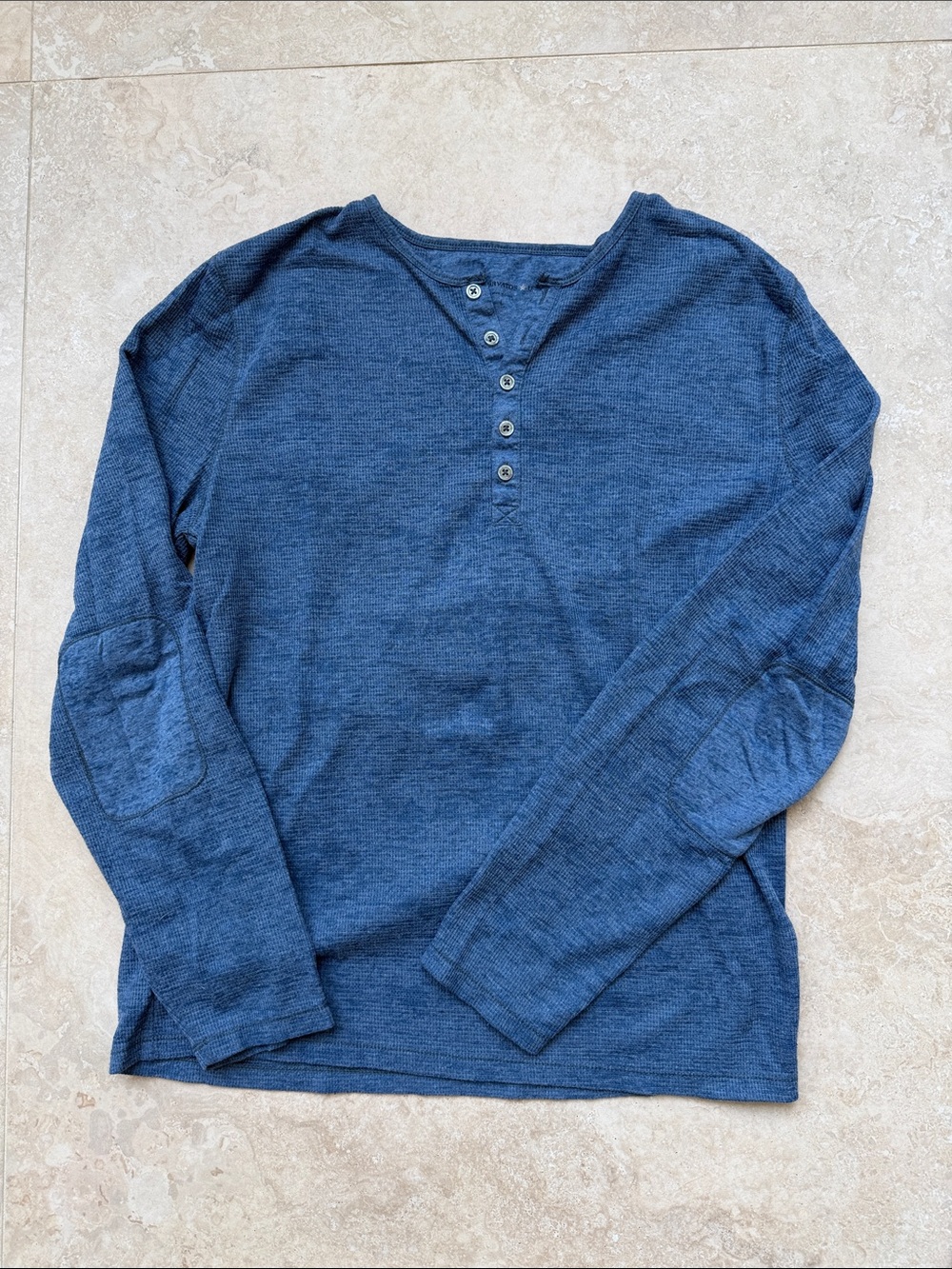 John Varvatos Navy Blue Long Sleeve Henley size large